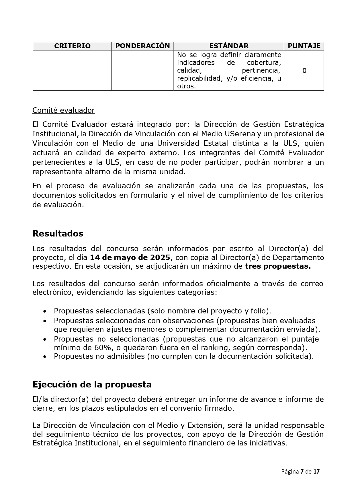 RED21991 Bases concurso 2025 Iniciativas estudiantiles de Vinculación con el Ecosistema Público Regional Userena page 0007