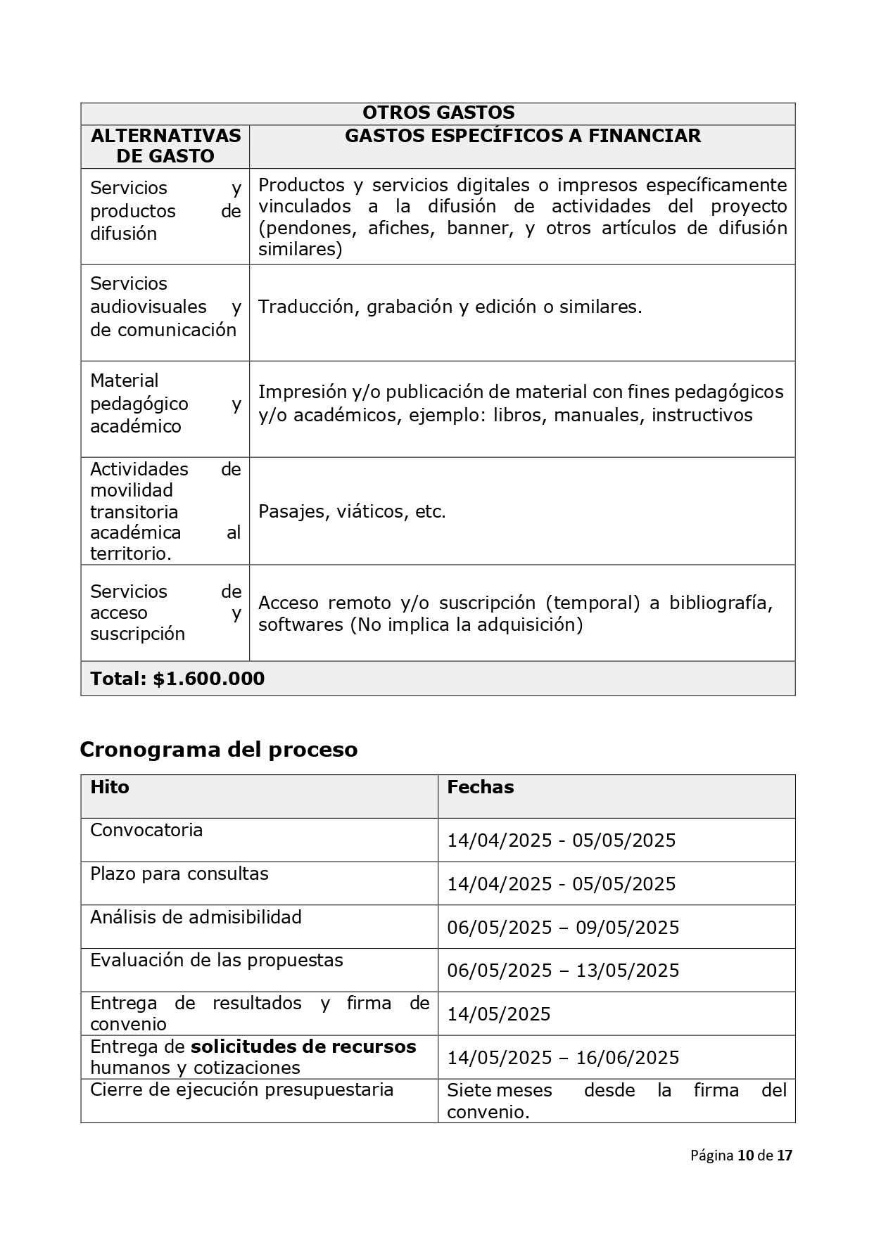 RED21991 Bases concurso 2025 Iniciativas estudiantiles de Vinculación con el Ecosistema Público Regional Userena page 0010