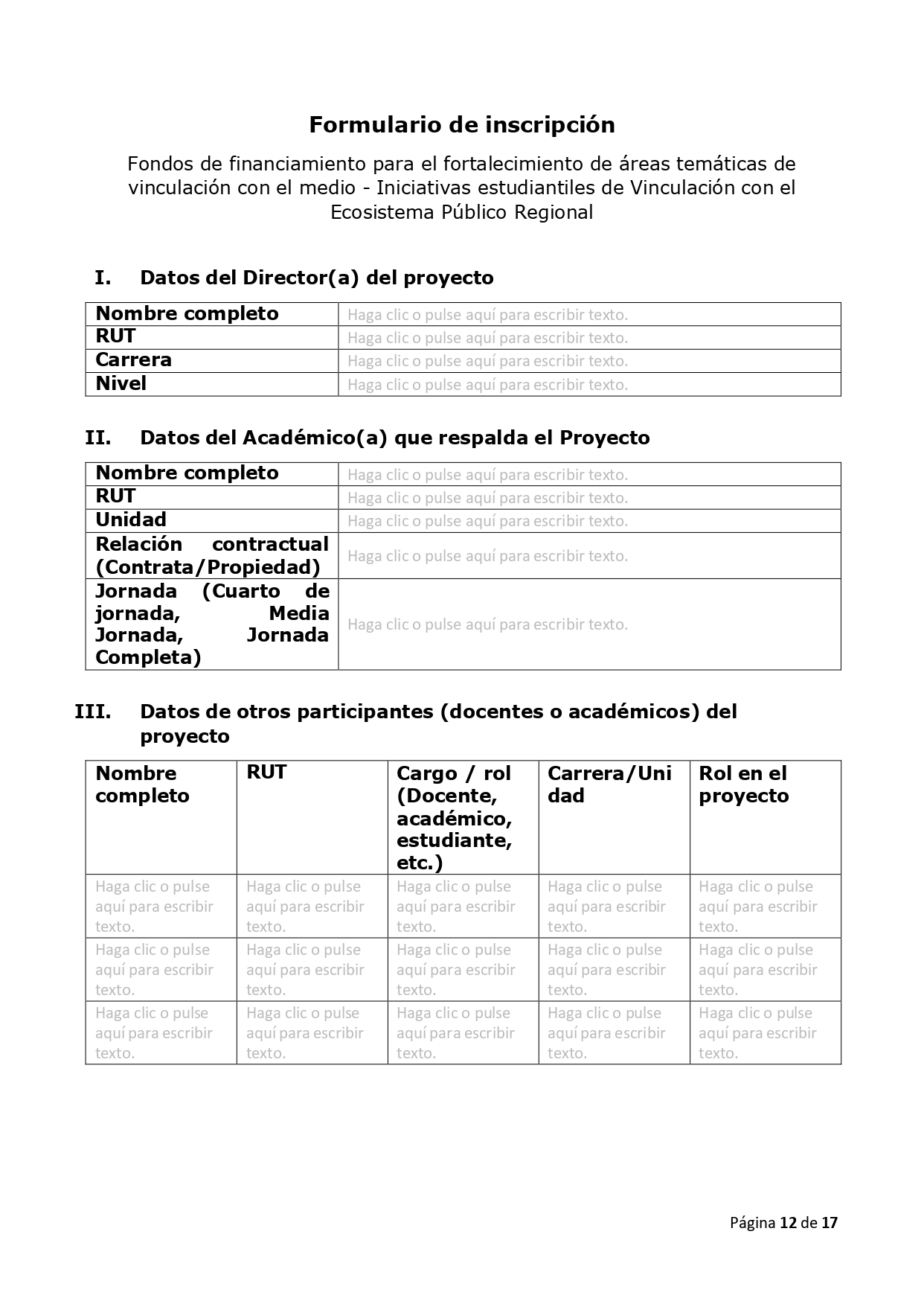RED21991 Bases concurso 2025 Iniciativas estudiantiles de Vinculación con el Ecosistema Público Regional Userena page 0012